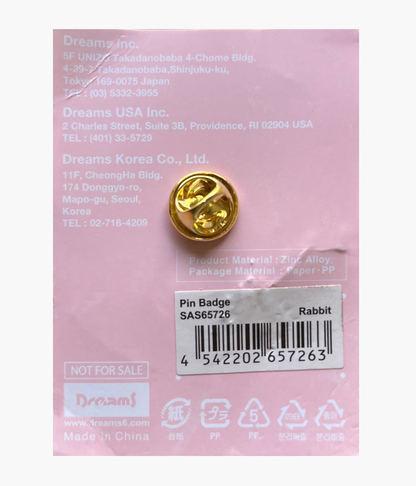 Sonny Angel - Bunny Enamel Pin